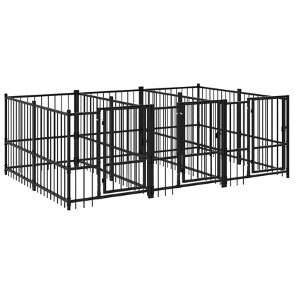 Hondenkennel Voor Buiten 5,63 M² Staal 291 x 193.5 x 100 cm