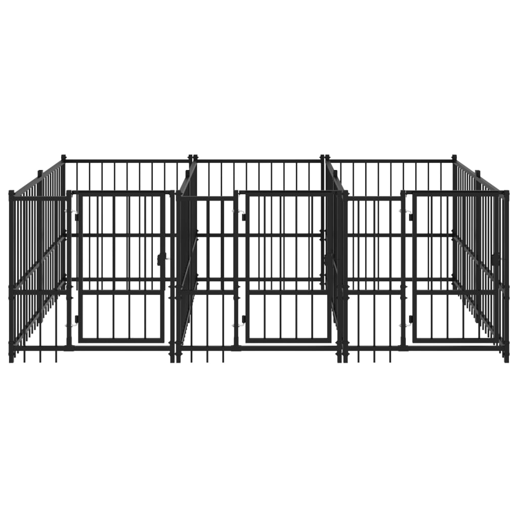 Hondenkennel Voor Buiten 5,63 M² Staal 291 x 193.5 x 100 cm