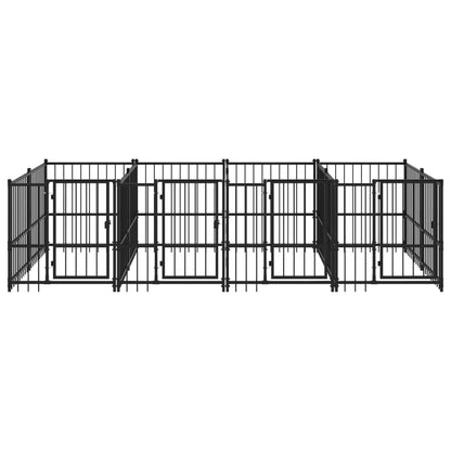 Hondenkennel Voor Buiten 7,51 M² Staal 388 x 193.5 x 100 cm
