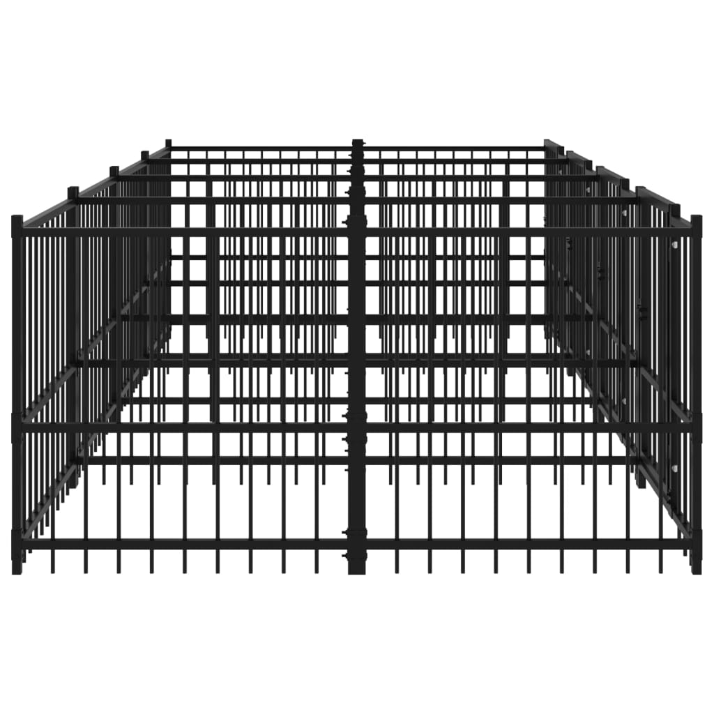 Hondenkennel Voor Buiten 7,51 M² Staal 388 x 193.5 x 100 cm