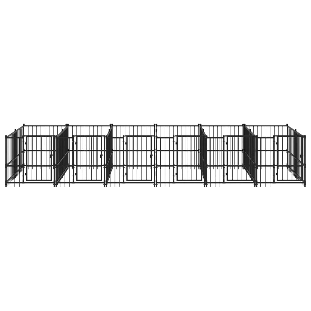 Hondenkennel Voor Buiten 11,26 M² Staal 582 x 193.5 x 100 cm