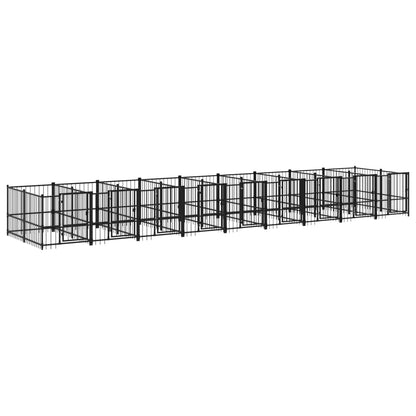 Hondenkennel Voor Buiten 16,89 M² Staal 873 x 193.5 x 100 cm