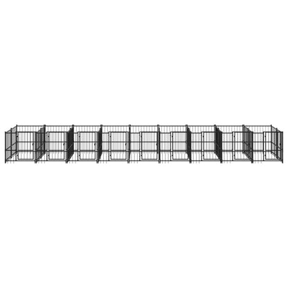 Hondenkennel Voor Buiten 16,89 M² Staal 873 x 193.5 x 100 cm
