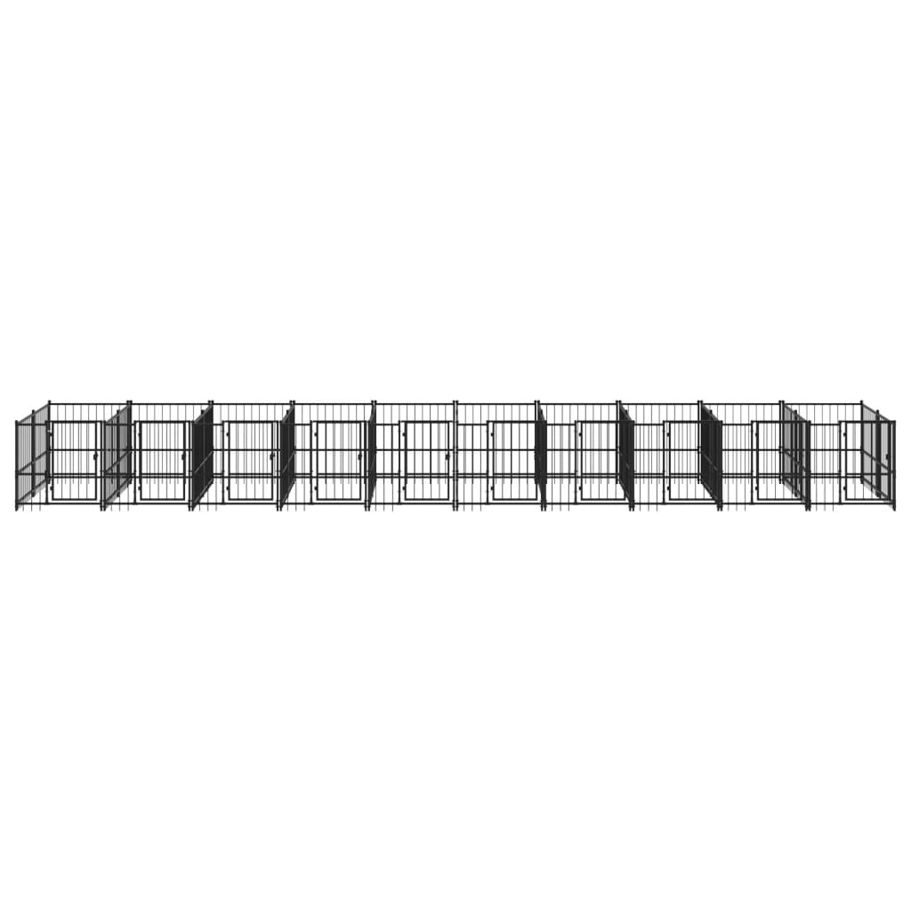 Hondenkennel Voor Buiten 18,77 M² Staal 970 x 193.5 x 100 cm