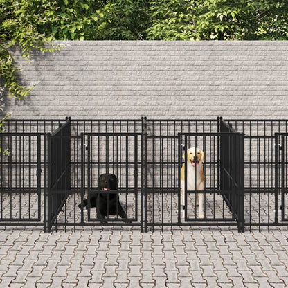 Hondenkennel Voor Buiten 18,77 M² Staal 970 x 193.5 x 100 cm