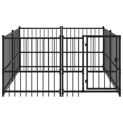 Hondenkennel Voor Buiten 3,75 M² Staal 194 x 193.5 x 100 cm