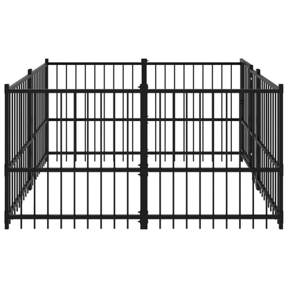 Hondenkennel Voor Buiten 3,75 M² Staal 194 x 193.5 x 100 cm