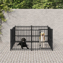 Hondenkennel Voor Buiten 3,75 M² Staal 194 x 193.5 x 100 cm