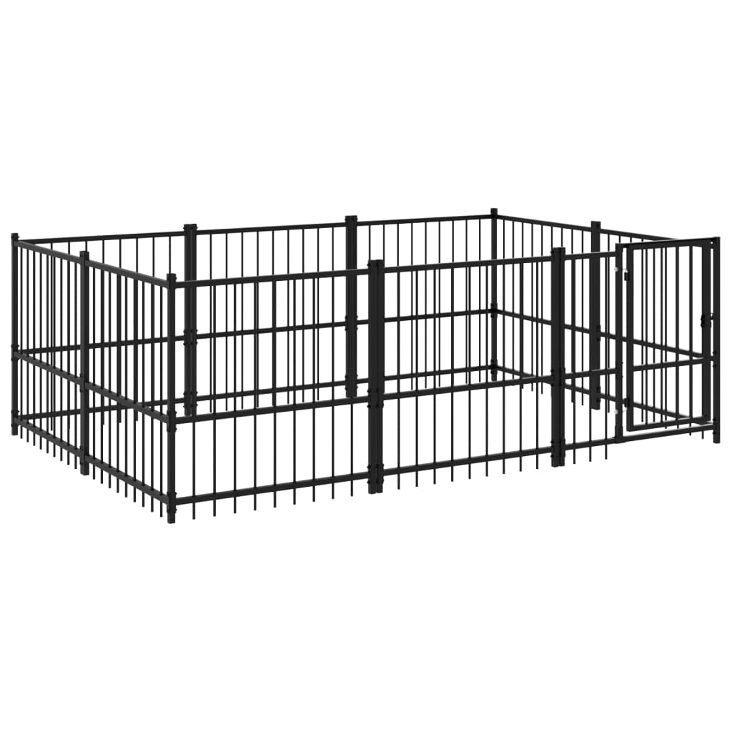 Hondenkennel Voor Buiten 5,63 M² Staal 291 x 193.5 x 100 cm