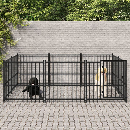 Hondenkennel Voor Buiten 5,63 M² Staal 291 x 193.5 x 100 cm