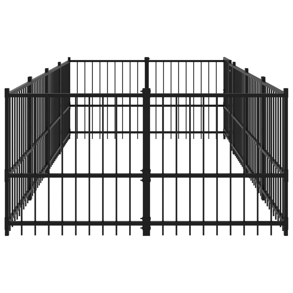 Hondenkennel Voor Buiten 7,51 M² Staal 388 x 193.5 x 100 cm