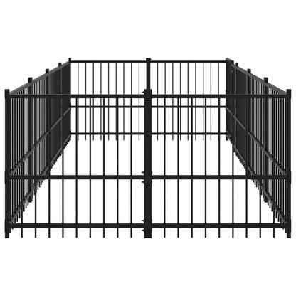 Hondenkennel Voor Buiten 7,51 M² Staal 388 x 193.5 x 100 cm