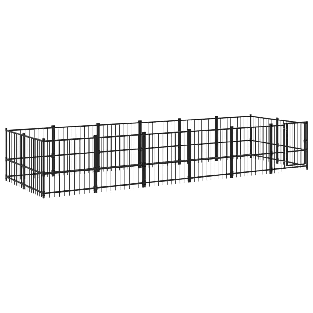 Hondenkennel Voor Buiten 11,26 M² Staal 582 x 193.5 x 100 cm