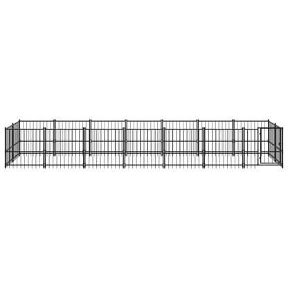 Hondenkennel Voor Buiten 13,14 M² Staal 679 x 193.5 x 100 cm