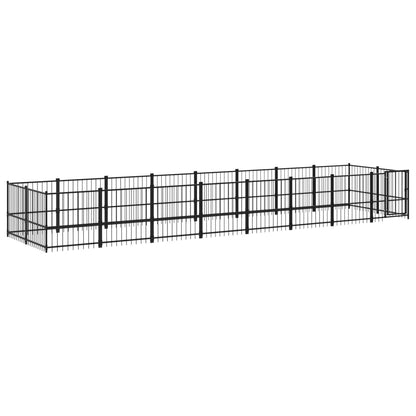 Hondenkennel Voor Buiten 15,02 M² Staal 776 x 193.5 x 100 cm