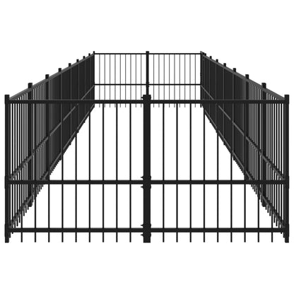 Hondenkennel Voor Buiten 15,02 M² Staal 776 x 193.5 x 100 cm