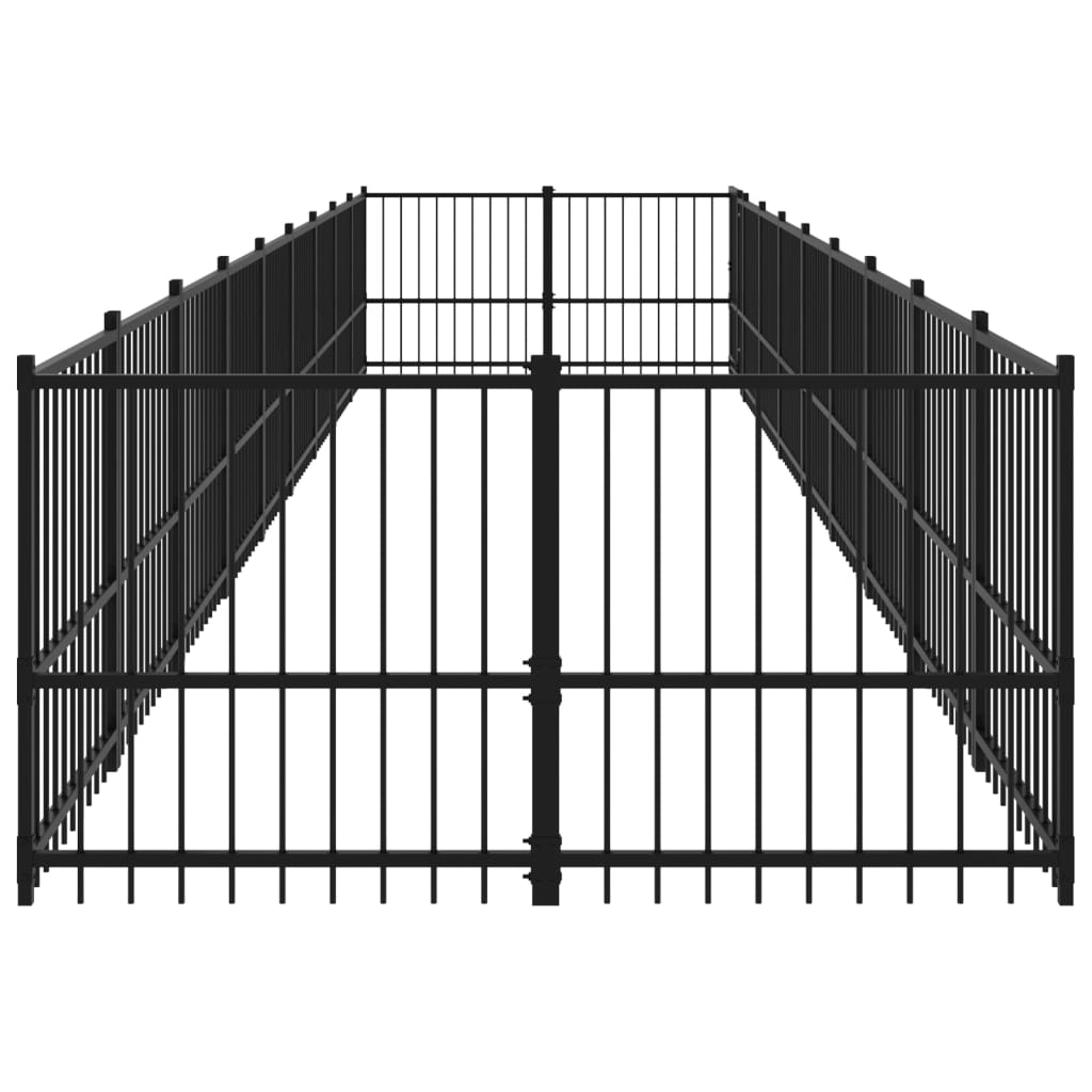 Hondenkennel Voor Buiten 16,89 M² Staal 873 x 193.5 x 100 cm