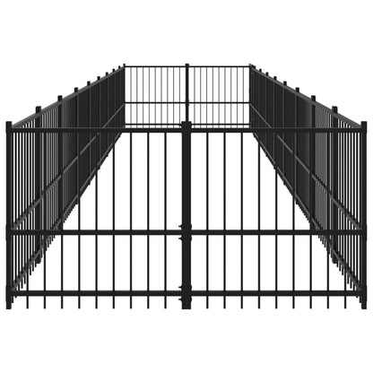 Hondenkennel Voor Buiten 16,89 M² Staal 873 x 193.5 x 100 cm