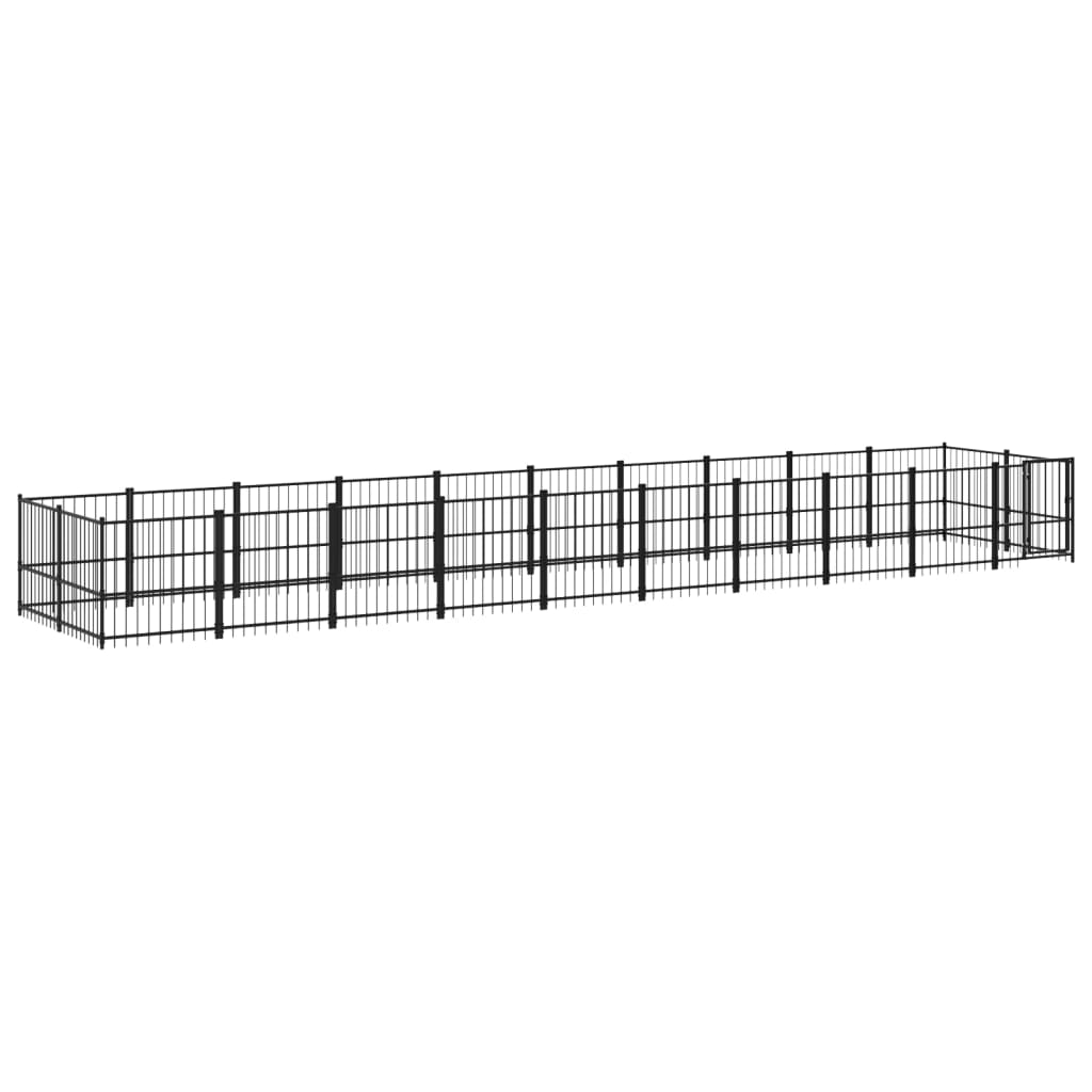 Hondenkennel Voor Buiten 18,77 M² Staal 970 x 193.5 x 100 cm