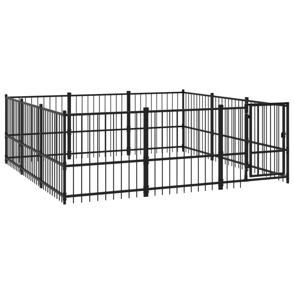 Hondenkennel Voor Buiten 8,47 M² Staal 291 x 291 x 100 cm