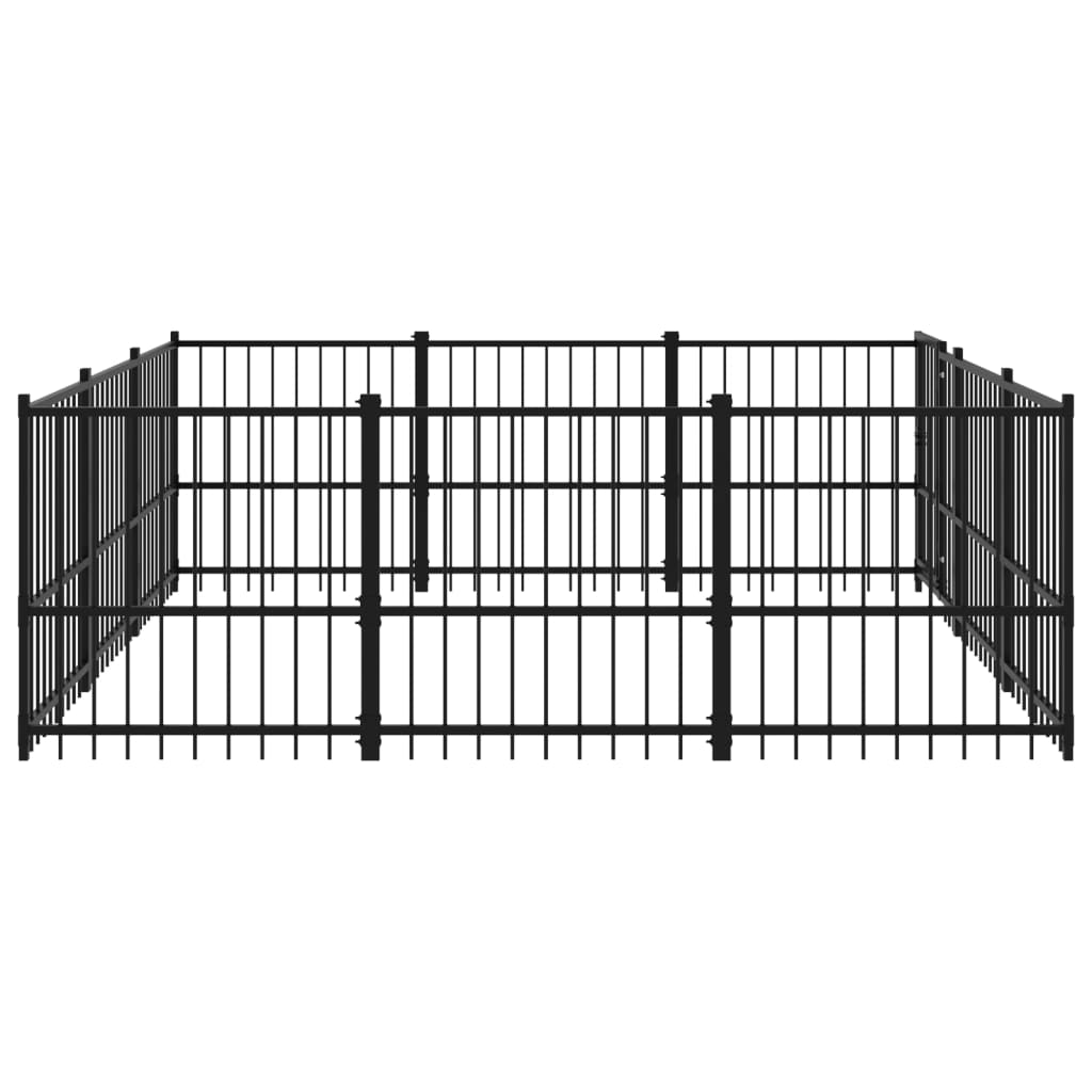 Hondenkennel Voor Buiten 8,47 M² Staal 291 x 291 x 100 cm