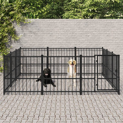 Hondenkennel Voor Buiten 8,47 M² Staal 291 x 291 x 100 cm