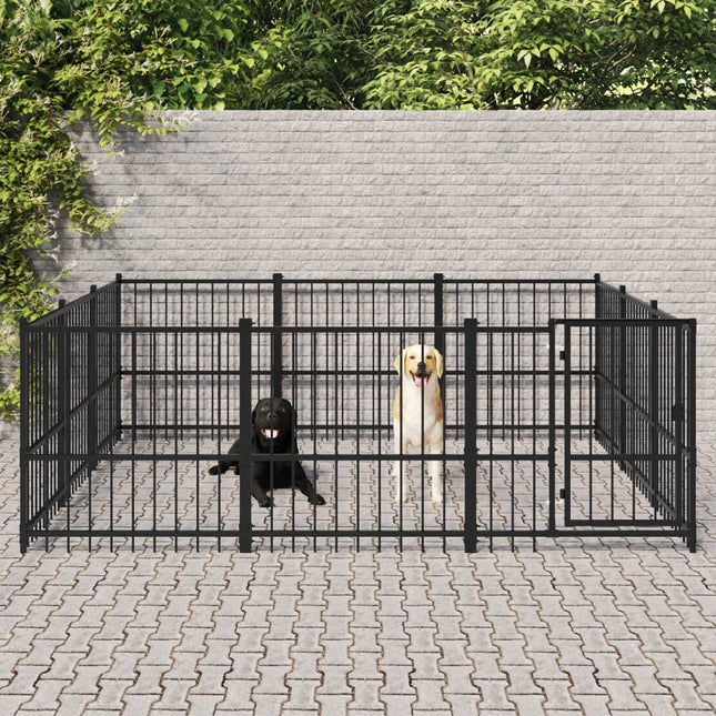 Hondenkennel Voor Buiten 8,47 M² Staal