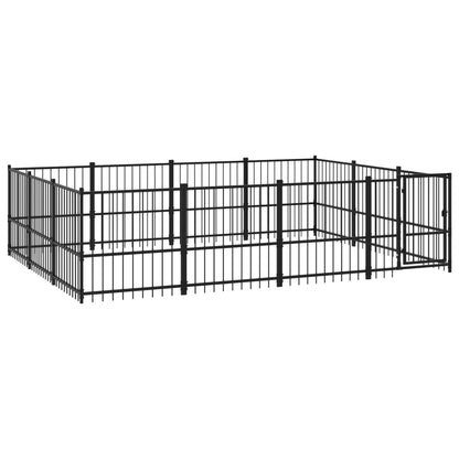 Hondenkennel Voor Buiten 11,58 M² Staal 388 x 291 x 100 cm