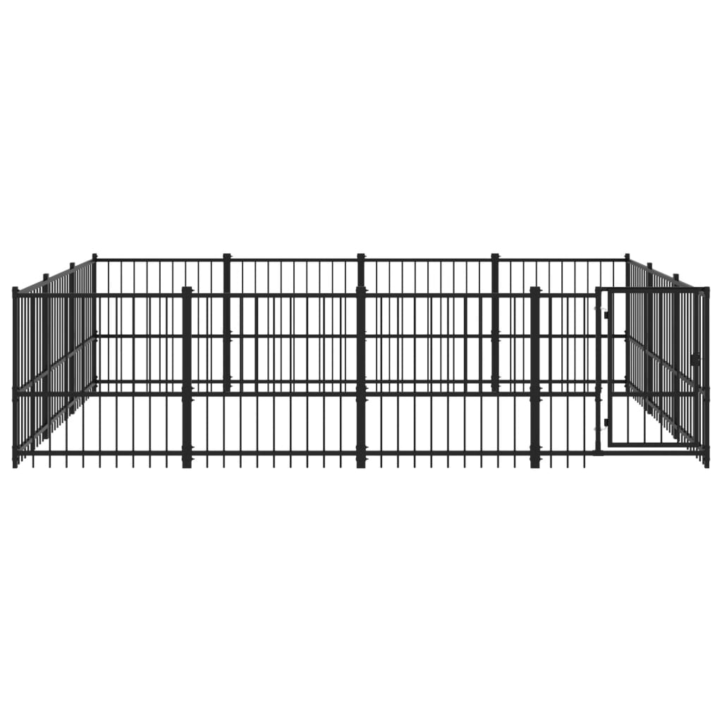 Hondenkennel Voor Buiten 11,58 M² Staal 388 x 291 x 100 cm