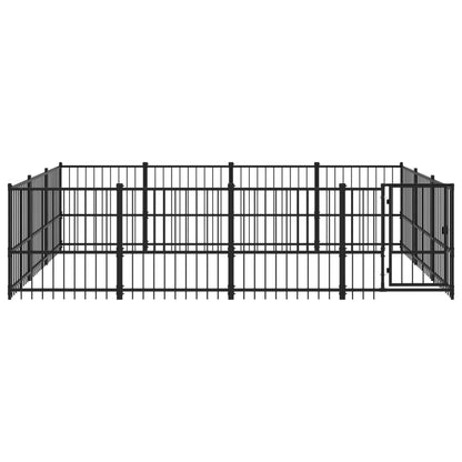 Hondenkennel Voor Buiten 11,58 M² Staal 388 x 291 x 100 cm