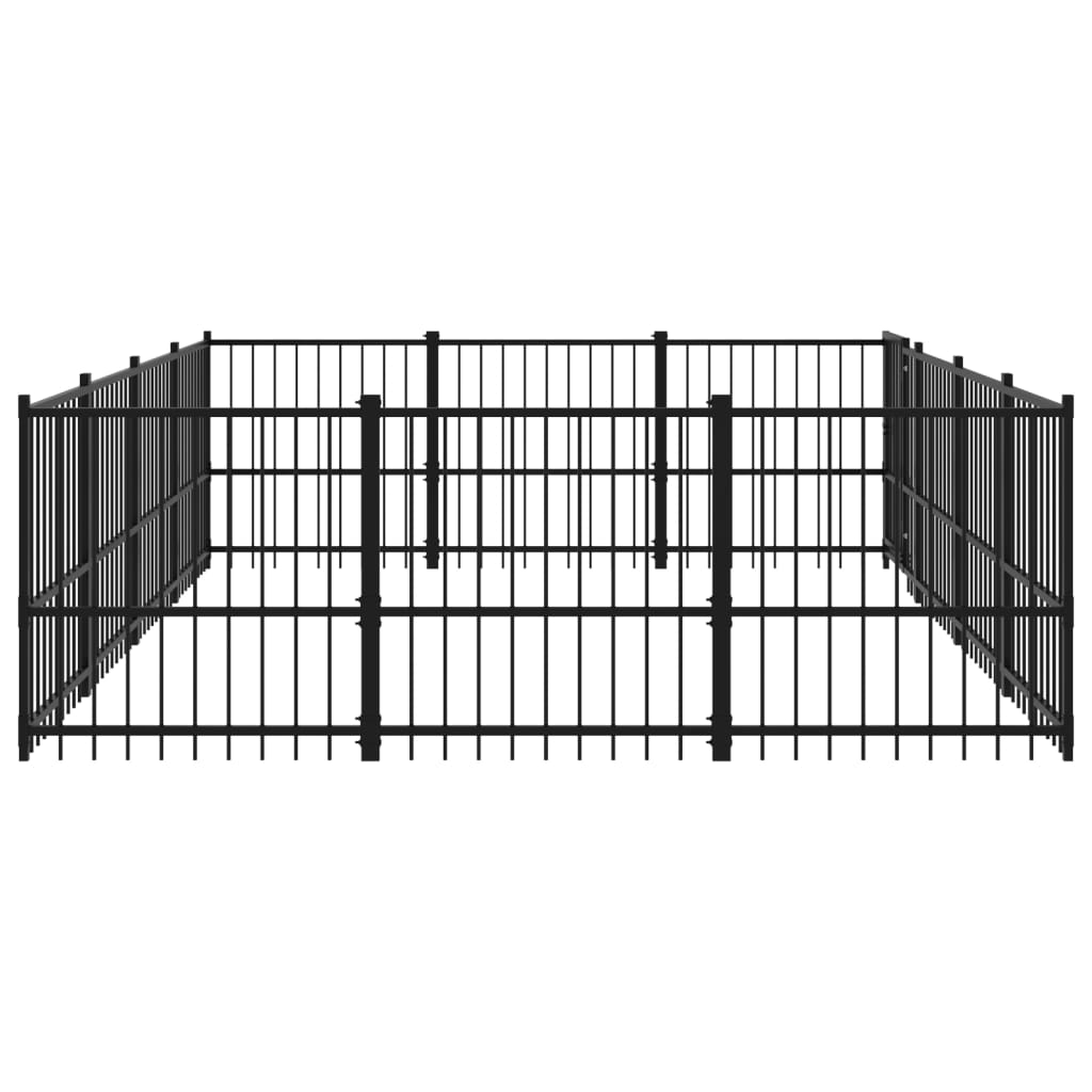 Hondenkennel Voor Buiten 11,58 M² Staal 388 x 291 x 100 cm