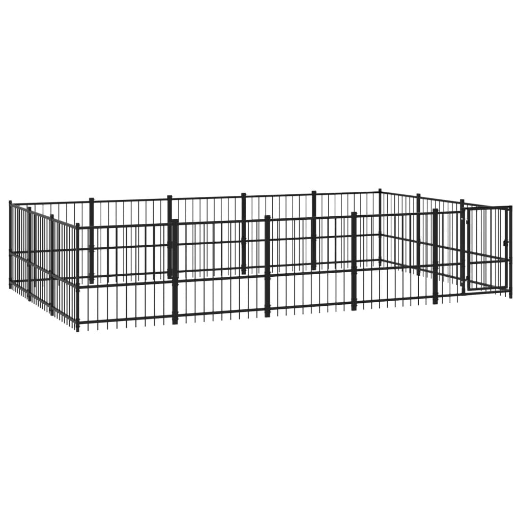 Hondenkennel Voor Buiten 14,11 M² Staal 485 x 291 x 100 cm