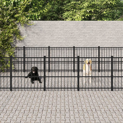 Hondenkennel Voor Buiten 14,11 M² Staal 485 x 291 x 100 cm