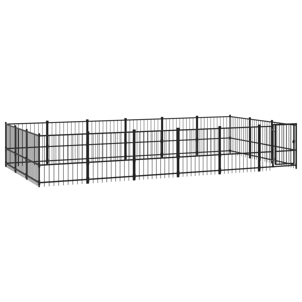 Hondenkennel Voor Buiten 16,94 M² Staal 582 x 291 x 100 cm