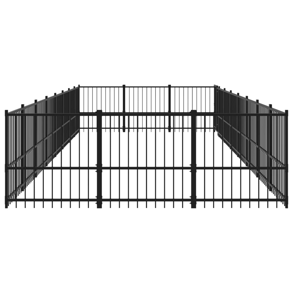 Hondenkennel Voor Buiten 22,58 M² Staal 776 x 291 x 100 cm