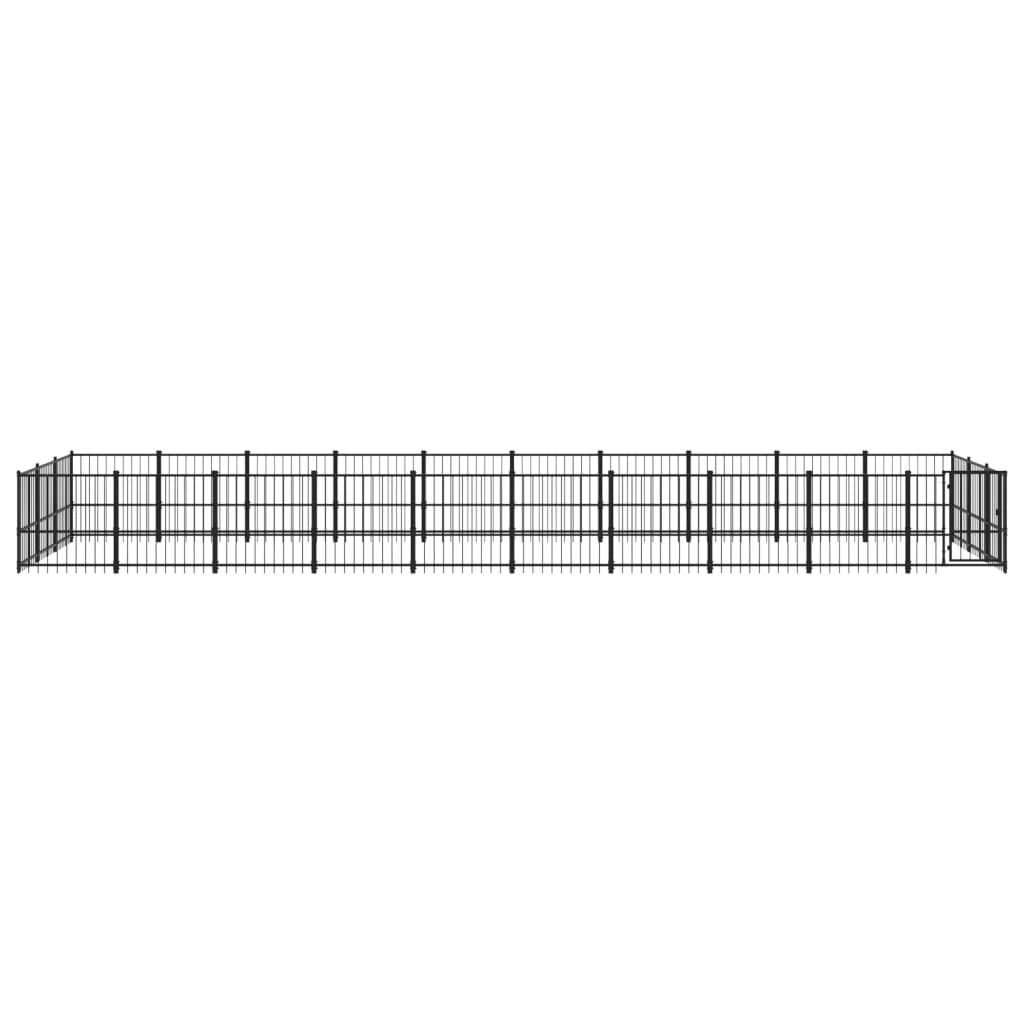 Hondenkennel Voor Buiten 28,23 M² Staal 970 x 291 x 100 cm
