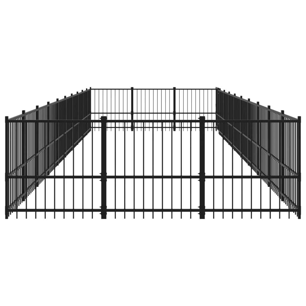 Hondenkennel Voor Buiten 28,23 M² Staal 970 x 291 x 100 cm