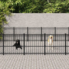Hondenkennel buiten 485x388x100 cm staal