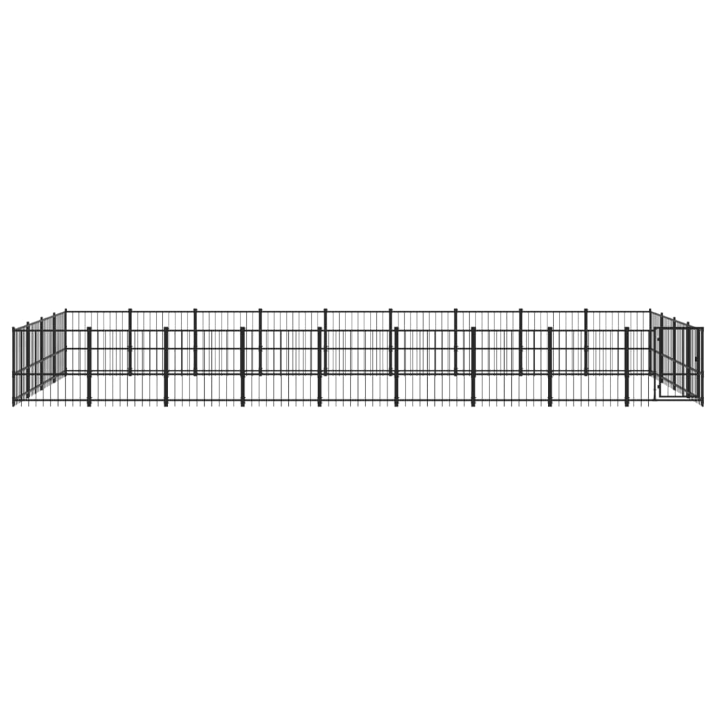 Hondenkennel Voor Buiten 33,87 M² Staal 873 x 388 x 100 cm