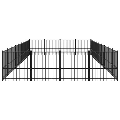 Hondenkennel Voor Buiten 33,87 M² Staal 873 x 388 x 100 cm