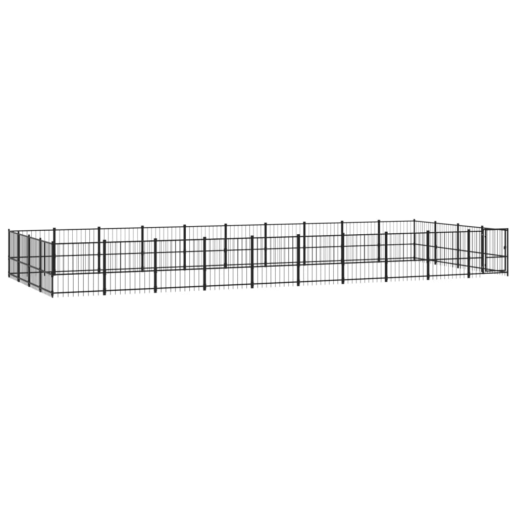 Hondenkennel Voor Buiten 37,64 M² Staal 970 x 388 x 100 cm