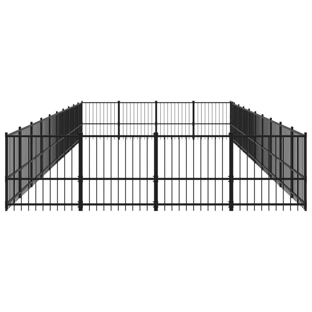 Hondenkennel Voor Buiten 37,64 M² Staal 970 x 388 x 100 cm