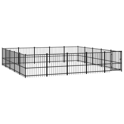 Hondenkennel Voor Buiten 23,52 M² Staal 485 x 485 x 100 cm