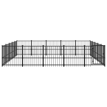 Hondenkennel Voor Buiten 23,52 M² Staal 485 x 485 x 100 cm