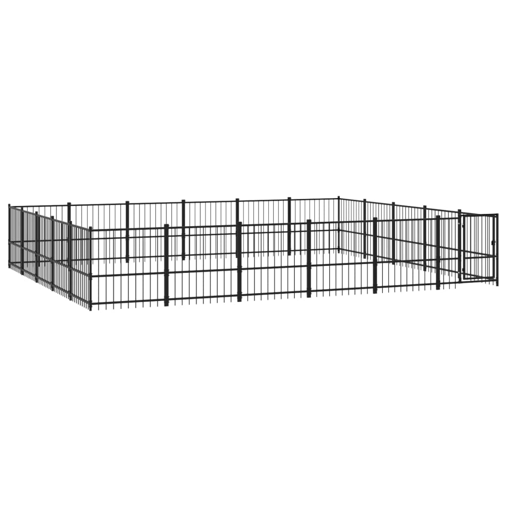 Hondenkennel Voor Buiten 28,23 M² Staal 582 x 485 x 100 cm