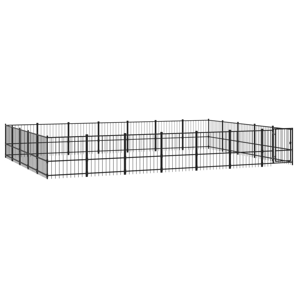Hondenkennel Voor Buiten 32,93 M² Staal 679 x 485 x 100 cm