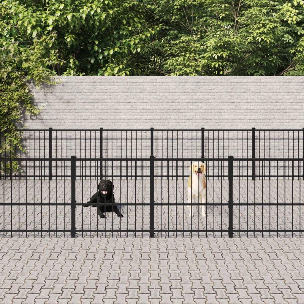 Hondenkennel Voor Buiten 32,93 M² Staal 679 x 485 x 100 cm