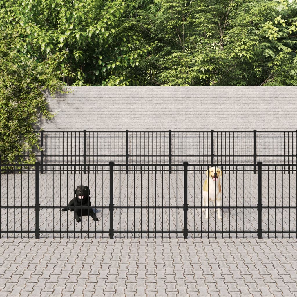 Hondenkennel Voor Buiten 46,1 M² Staal 679 x 679 x 100 cm