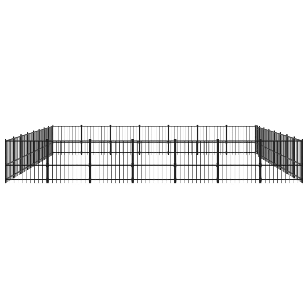 Hondenkennel Voor Buiten 52,69 M² Staal 776 x 679 x 100 cm