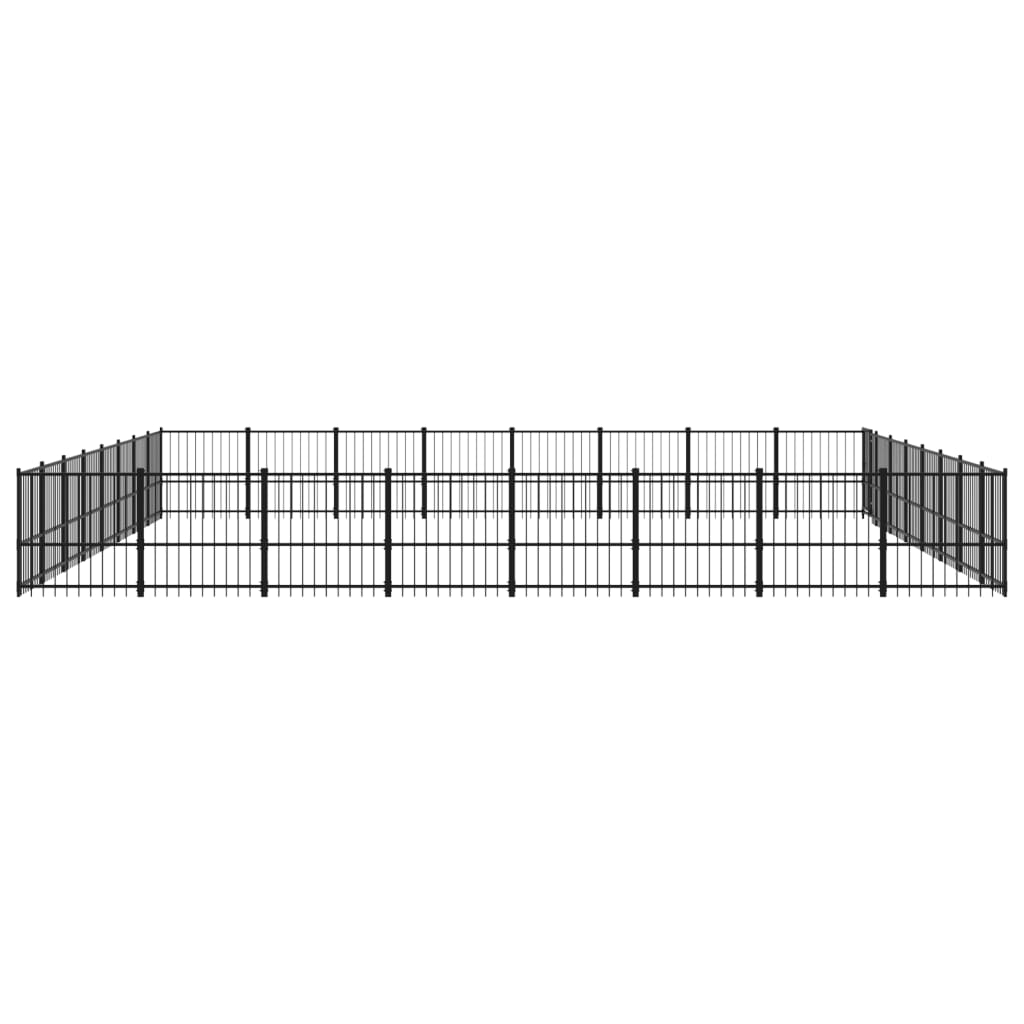 Hondenkennel Voor Buiten 60,22 M² Staal 776 x 776 x 100 cm